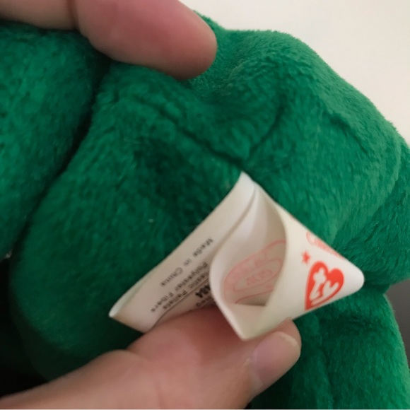 Vintage 1997 | Erin the Bear | TY Beanie Baby Original | 405 Stamped | Tags - Picture 12 of 14